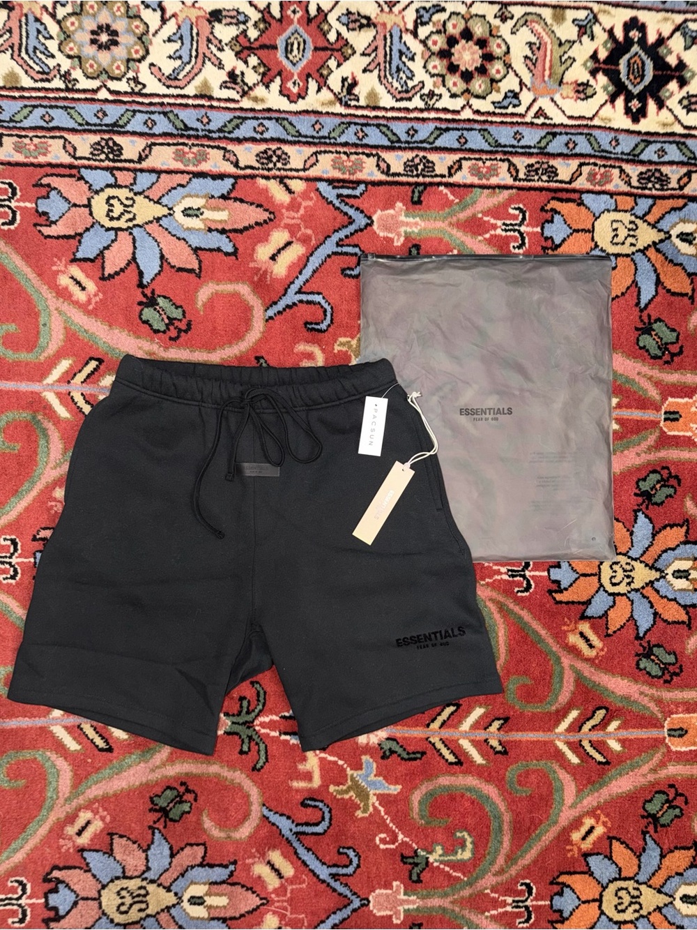 Fear of God ESSENTIALS Men’s Black Drawstring Fleece Shorts